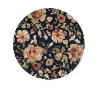Salelf Trendy Blooming Rose for Round Mouse Pad with Stitched Edge Premium-Textured Waterproof Non-Slip Rubber Base Desktop Protection Mat Diameter 8.7 inches