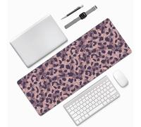 Salelf Trendy Leopard Skin for Large Mouse Pad 31.5 x 11.8in Gaming Desk Mat for Keyboard and Mouse with Anti-Slip Rubber Base Waterproof for School Office Home