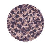 Salelf Trendy Leopard Skin for Round Mouse Pad with Stitched Edge Premium-Textured Waterproof Non-Slip Rubber Base Desktop Protection Mat Diameter 8.7 inches