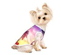 Salelf Tropical Palm Tree at Sunset for Dog Shirts Elastic Soft Dog T-Shirts Breathable Pet Clothes Spring Summer Pet Apparel Tee Shirt for Puppy Kitty Cats Small Medium Dogs