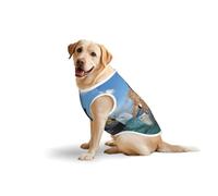 Salelf Two Brave Cats for Dog Costume, All Season Soft Pure Cotton Pet Harness, Outerwear for Medium to Large Dogs, Outdoor Walking