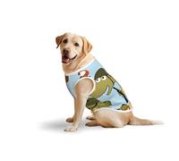 Salelf Tyrannosaurus Rex The Soldier for Dog Costume, All Season Soft Pure Cotton Pet Harness, Outerwear for Medium to Large Dogs, Outdoor Walking