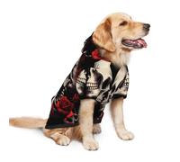 Salelf Until Death do us Part for Dog Hoodie Sweatshirt for Large Dogs, Winter Warm Fleece Lined Polyester Jacket for German Shepherd Golden Retriever, Reflective Strips for Night Walk