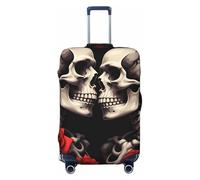 Salelf Until death do us part for Luggage Cover Washable Elasticated Suitcase Covers TSA Approved Stylish Dust and Scratch Resistant Case Protector for Kids and Adults, Black, X-Large