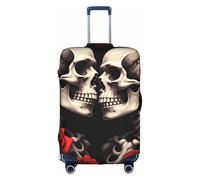 Salelf Until death do us part for Luggage Cover Washable Elasticated Suitcase Covers TSA Approved Stylish Dust and Scratch Resistant Case Protector for Kids and Adults, White, Small