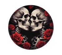 Salelf Until Death do us Part for Round Mouse Pad with Stitched Edge Premium-Textured Waterproof Non-Slip Rubber Base Desktop Protection Mat Diameter 8.7 inches