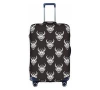 Salelf Vintage Devil Mask for Luggage Cover Washable Elasticated Suitcase Covers TSA Approved Stylish Dust and Scratch Resistant Case Protector for Kids and Adults, White, XL