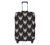 Salelf Vintage Devil Mask Luggage Cover Washable Elasticated Luggage Covers for Suitcase TSA Approved Stylish Scratch Resistant Luggage Case Protector, Vintage Devil Mask, S (18.8-20.8 in suitcase)
