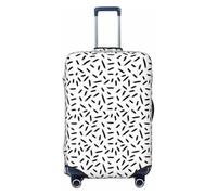 Salelf Vintage Devil Mask Luggage Cover Washable Elasticated Luggage Covers for Suitcase TSA Approved Stylish Scratch Resistant Luggage Case Protector, Strokes Texture, S (18.8-20.8 in suitcase)