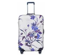 Salelf Vintage Devil Mask Luggage Cover Washable Elasticated Luggage Covers for Suitcase TSA Approved Stylish Scratch Resistant Luggage Case Protector, Spring Wildflowers, S (18.8-20.8 in suitcase)