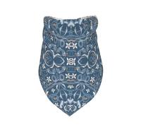 Salelf Vintage Persian Colored Blue Dog Bandana Premium Durable Triangle Scarf -1 PackWashable Make Your Pooch Stand Out Dog Bandana Suitable for Neutral Large Dogs