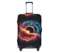 Salelf Watercolor Flowers Luggage Cover Washable Elasticated Luggage Covers for Suitcase TSA Approved Stylish Scratch Resistant Luggage Case Protector, Universe Nebula, M (22.8-25 in suitcase)