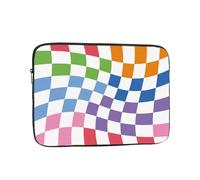 Salelf Wavy Checkerboard 2 for Laptop Sleeve for Laptop Sleeve for 10-17 Inch MacBook Air/Pro, Dell, HP, Shockproof Water Resistant Protective Case for School & Travel