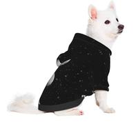 Salelf Waxing Waning Moon for Small Dog Hoodie for Winter Fall, Warm Polyester Puppy Clothes with Hood, Soft Cozy Dog Sweater for Small Breeds, Cold Weather Pet Apparel