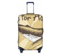 Salelf We Live for Adventure,Lets GO for Luggage Cover Washable Elasticated Suitcase Covers TSA Approved Stylish Dust and Scratch Resistant Case Protector for Kids and Adults, White, Large
