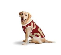 Salelf We Open Red Retro for Dog Costume, All Season Soft Pure Cotton Pet Harness, Outerwear for Medium to Large Dogs, Outdoor Walking