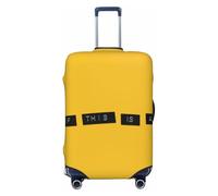 Salelf What if This is All Real for Luggage Cover Washable Elasticated Suitcase Covers TSA Approved Stylish Dust and Scratch Resistant Case Protector for Kids and Adults, Black, Large