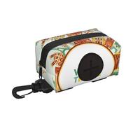 Salelf World Travel3 for Dog Poop Bag Holder for Leash Doggie Waste Bag Dispenser with Carabiner Clip Soft Fabric Zipper Small Doggy Puppy Pouch