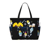 Salelf You are so Sweet Large Beach Tote Bag for Women Extra Large Capacity Waterproof Sandproof Pool Bag Suitable for Swimming Pool Gym Travel, Black, One Size