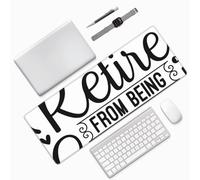 Salelf You Can't Retire from Being Great for Large Mouse Pad 31.5 x 11.8in Gaming Desk Mat for Keyboard and Mouse with Anti-Slip Rubber Base Waterproof for School Office Home