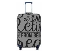 Salelf You Can't Retire From Being Great for Luggage Cover Washable Elasticated Suitcase Covers TSA Approved Stylish Dust and Scratch Resistant Case Protector for Kids and Adults, Black, Large