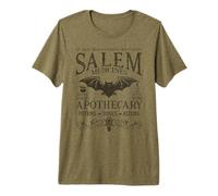 Salem Apothecary Herbalist Witch Wiccan Bat Premium T-Shirt