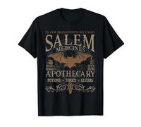 Salem Apothecary Medicines Herbal Witch Bat Beige T-Shirt