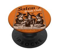Salem Book Club - Bookish Halloween Retro Salem Witch Book PopSockets Adhesive PopGrip