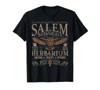 Salem Botanicals Herbarium Owl Garden Witch Value Graphic T-Shirt, Men, Black, M