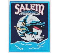 Salem Massachusetts Patch (3.5 Inch) Embroidered Iron/Sew-on Badge Travel Souvenir Witch Emblem DIY Backpack, Jacket, Hat, Gift Patches