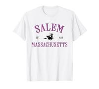 Salem Massachusetts Witch Flying Broomstick Halloween Women T-Shirt