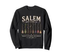 Salem Rent a Ride Funny Halloween Witch Broom Rides Costume Sweatshirt