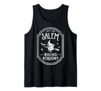 Salem Riding Academy Vintage Witch Broomstick Halloween Tank Top