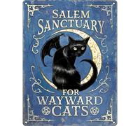 Salem Sanctuary for Wayward Cats Mini Tin Sign 15x20cm