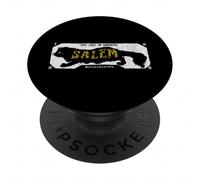 Salem The City Of Witches Massachusetts Black Cat Halloween PopSockets Adhesive PopGrip