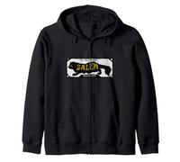 Salem The City Of Witches Massachusetts Black Cat Halloween Zip Hoodie