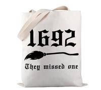Salem Witch Merchandise Tote Bag 1692 They Missed One Tote Bag Spooky Season Gift Witch Party Gift (Missed One -tb)