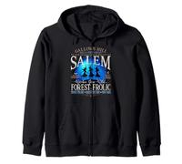 Salem Witches Forest Frolic Witchcraft Halloween Costume Zip Hoodie