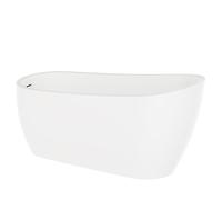 Salerno Luxury Freestanding Single Ended Slipper Bath | White | Acrylic | 1670mm x 720mm