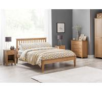 Salerno - Single - Oak Finish Wooden Bed Frame - Low Foot End- 3ft - Happy Beds