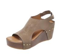 sales.clearance free+delivery women Wedge Sandals for Women Wide Fit Orthopedic Sliders Casaul Open Toe Arch Support Slip On Platform Slippers Comfortable womens walking sandals size 6 Khaki 6