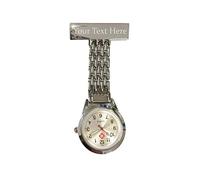 Sales-to-you Personalised Engraved Metal Silver Fob Watch in Gift Tin Nurses Doctor (Engraving on Front Only)