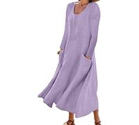 Sales Today Clearance Summer Dresses for Women UK Casual Long Maxi Dresses Oversized Cotton Linen Tunic Dress Sleeveless Vest Dress with Pockets Warehouse Deals Sale