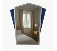 Sales Today Interiror Decorative Framed Wall Mirrors Ideal Wall Hanging Mirrors for Bedrooms Living room Hallway or Bathroom (1, Pentagon Blue Panels Bevelled Mirror (50cm x 60cm))