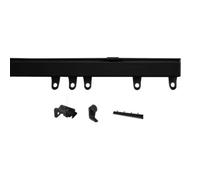 Sales Today Interiror Fineline Black HeavyDuty Bendable Aluminium Straight & Bay Windows Curtain Rail Track Set (400cm)