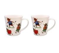 Sales Today Interiror Finola Stack Highland Cow Mug Set of 2 - Stylish Ceramic Coffee & Tea Cups for Home & Kitchen - Unique Giftable Mug Set for Men & Women, Birthday & Special Occasions