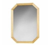Sales Today Interiror Modern Stylsih 45 x 65cm Pine Wooden Frame Octagonal Shape Home Decor Wall Mounted Mirror