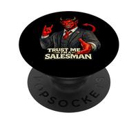 Salesman Devil | Sales Humor Satan Corporate Greed PopSockets Adhesive PopGrip