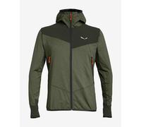Salewa Agner Hybrid Polarlite Durastretch Full Zip Hooded Sweatshirt Forest Green - S