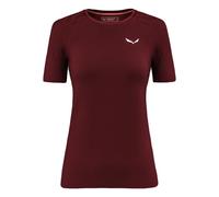Salewa Cristallo Warm Alpine Merino Responsive Short Sleeve Baselayer Women, Red, XS